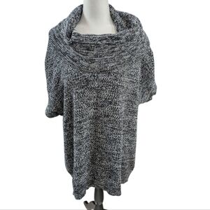 Dex Cozy Black and White Cowl Neck  Women's Sweater- SZ 2X EUC